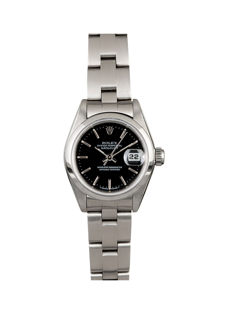 Pre-Owned Rolex Date Ladys in Steel with Smooth Bezel