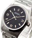 Oyster Perpetual 31mm No Date in Steel with Domed Bezel on Oyster Bracelet with Black Arabic Dial