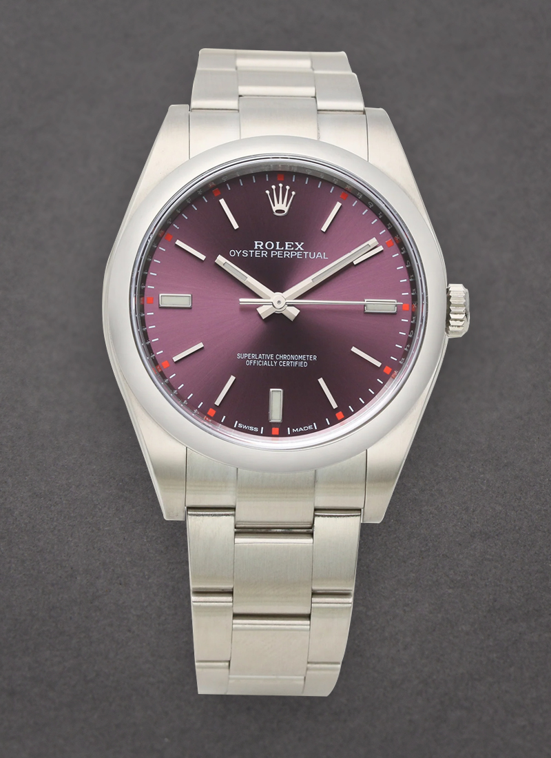 Pre-Owned Rolex Oyster Perpetual in Steel with Smooth Bezel