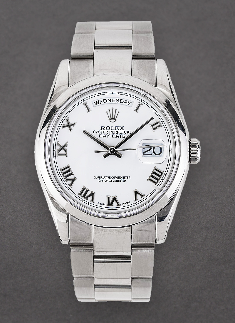 Pre-Owned Rolex Day-Date - President - White Gold - Smooth Bezel