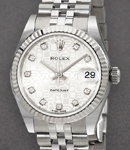 Datejust 31mm in Steel with Fluted Bezel on Jubilee Bracelet with Silver Jubilee Diamond Dial