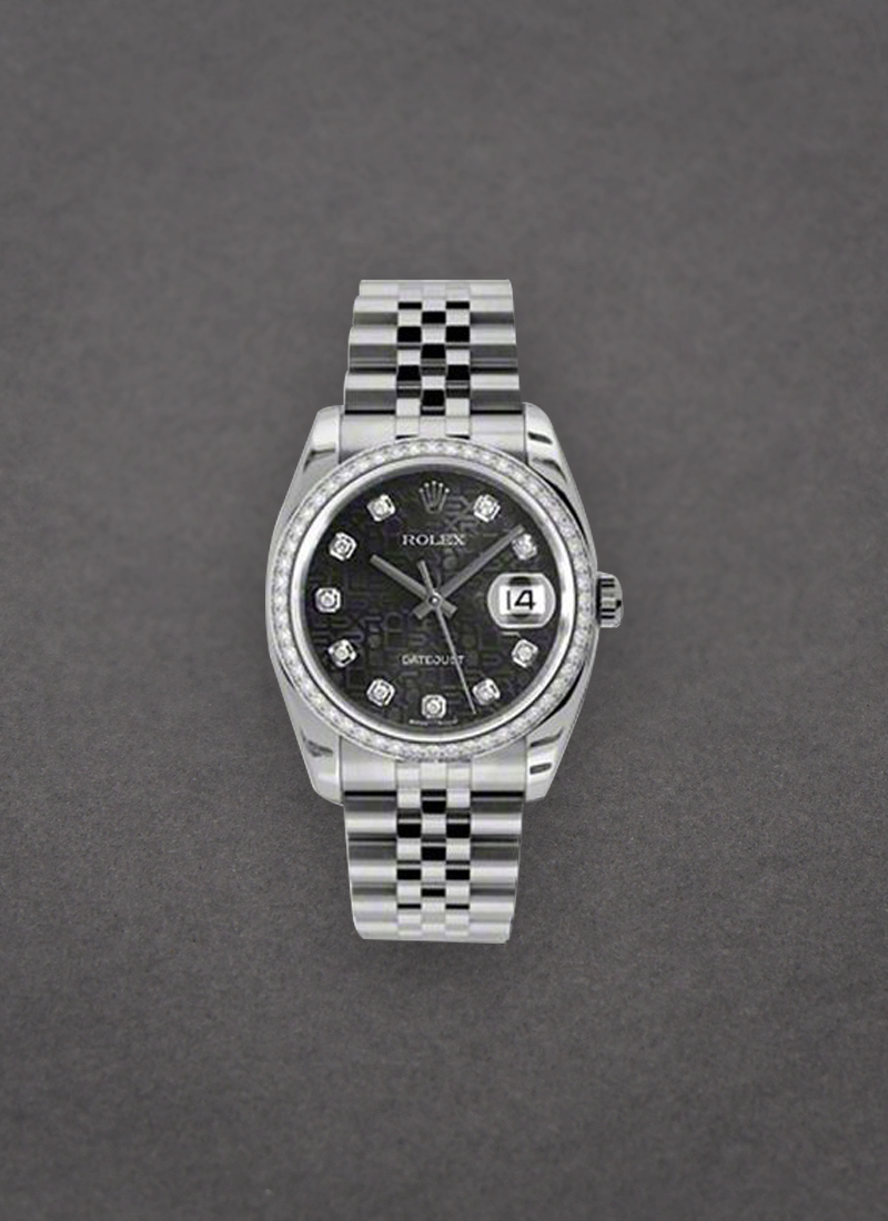 Pre-Owned Rolex Datejust 31mm in Steel with Diamond Bezel