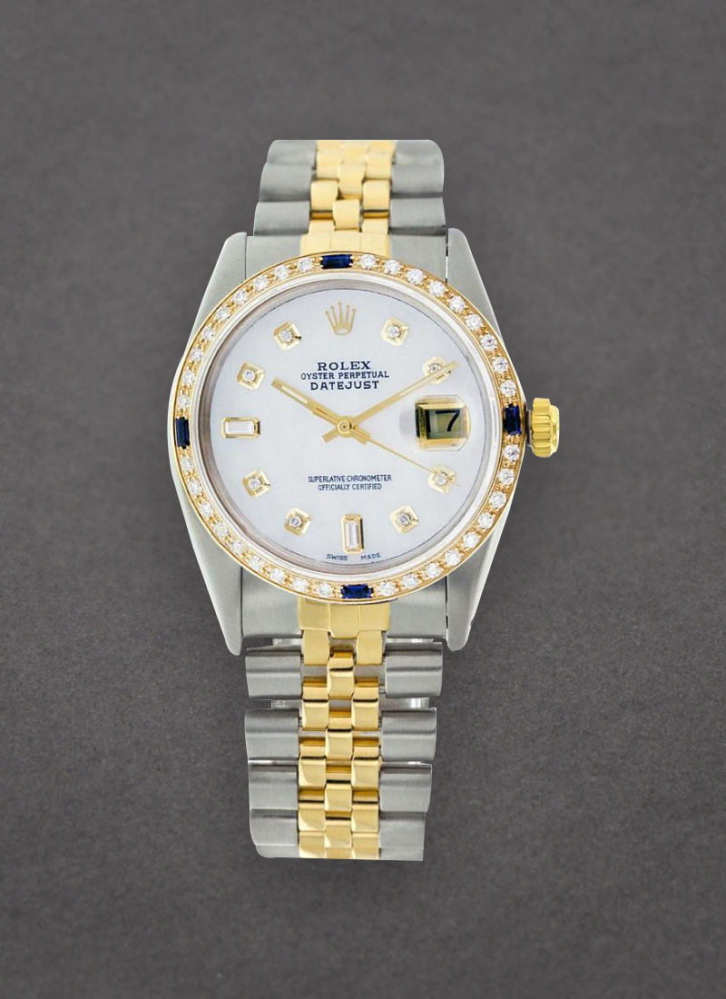 Pre-Owned Rolex Datejust 2-Tone 36mm with Custom Diamond Bezel 