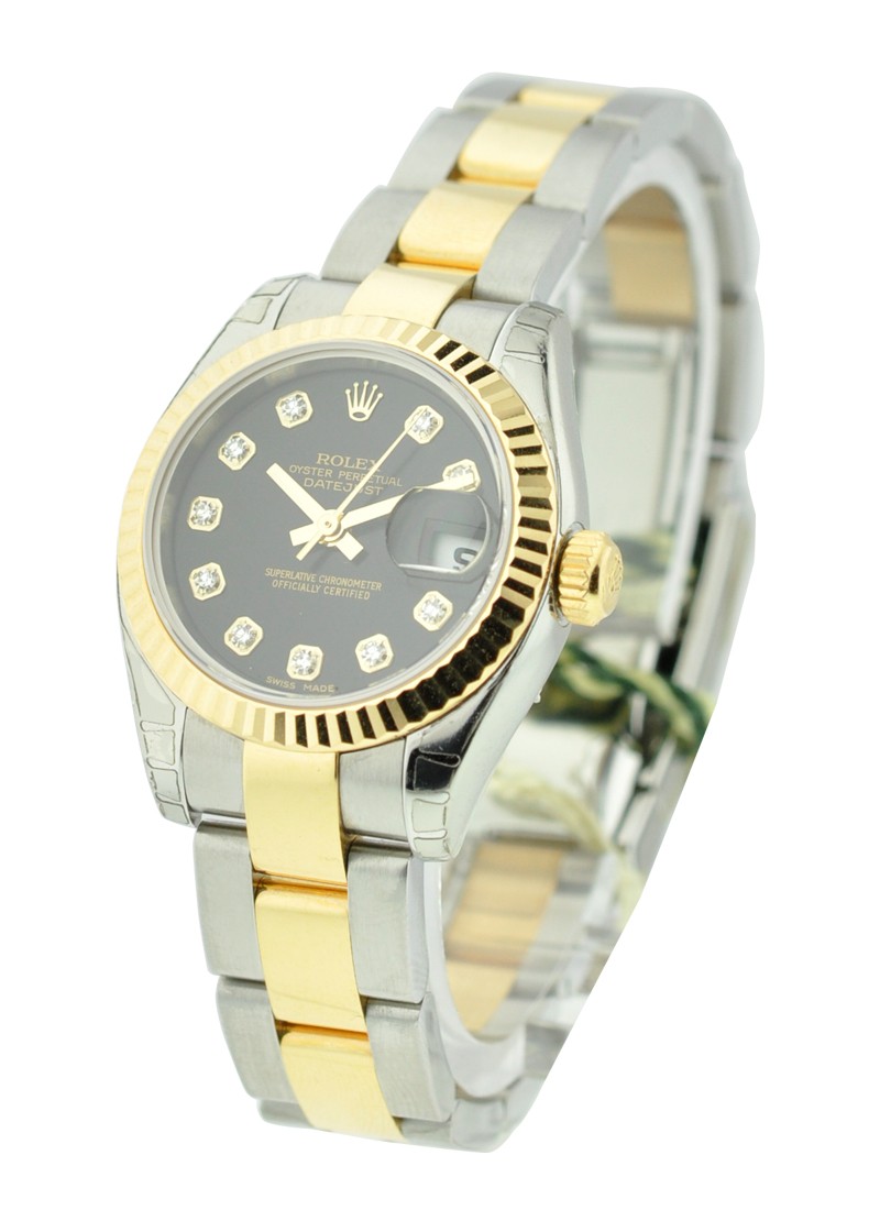 Pre-Owned Rolex Datejust Lady's 26mm in Steel with Yellow Gold Fluted Bezel