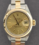 Datejust Ladies 2-Tone 26mm  on Oyster Bracelet with Champagne Stick Dial