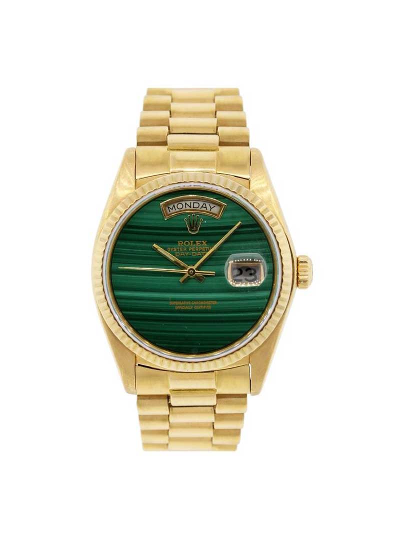 Pre-Owned Rolex Datejust Lady's President in Yellow Gold with Fluted Bezel