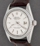 Datejust 36mm - Steel Fluted Bezel on Strap - Silver Index Dial