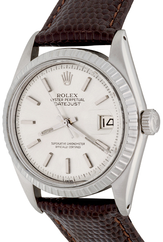 Datejust 36mm - Steel Fluted Bezel on Strap - Silver Index Dial