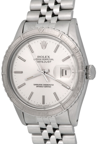 Datejust 36mm with White Gold Thunderbird Bezel on jubilee Bracelet with Silver Stick Dial