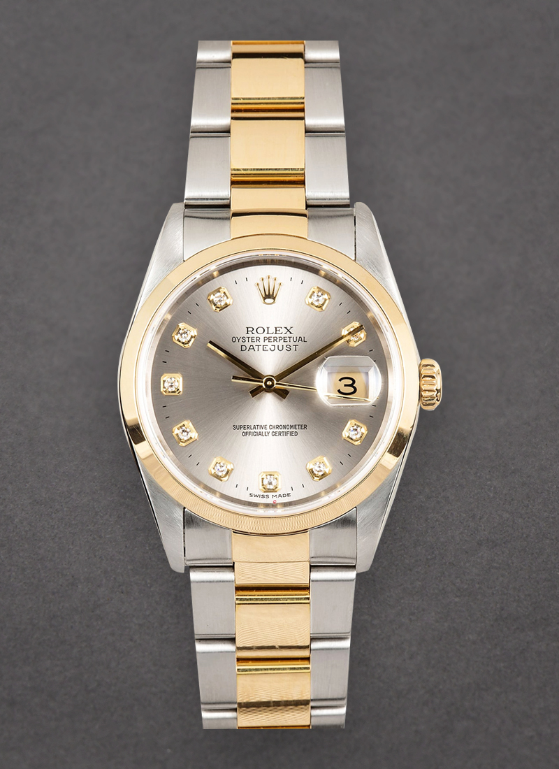 Pre-Owned Rolex Datejust 36mm 2-Tone with Yellow Gold Smooth Bezel