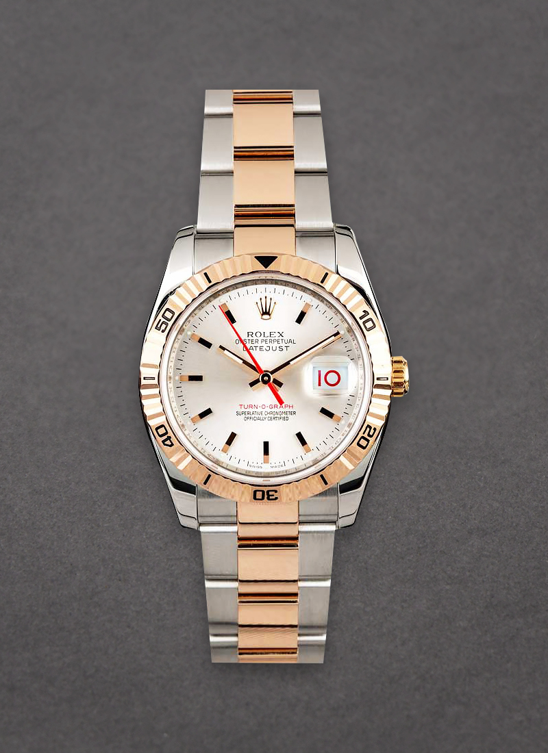 Pre-Owned Rolex Datejust 36mm in Steel with Rose Gold Turn-o-graph Bezel