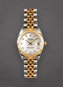 Pre-Owned Rolex 178273 Datejust 31mm in Steel with Yellow Gold Fluted Bezel 178273