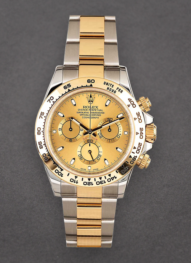 Pre-Owned Rolex Daytona 2-Tone in Steel with Yellow Gold Engraved Bezel