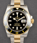 Submariner 40mm n Steel with Black Ceramic Bezel on Oyster Bracelet with Black Diamond Dial