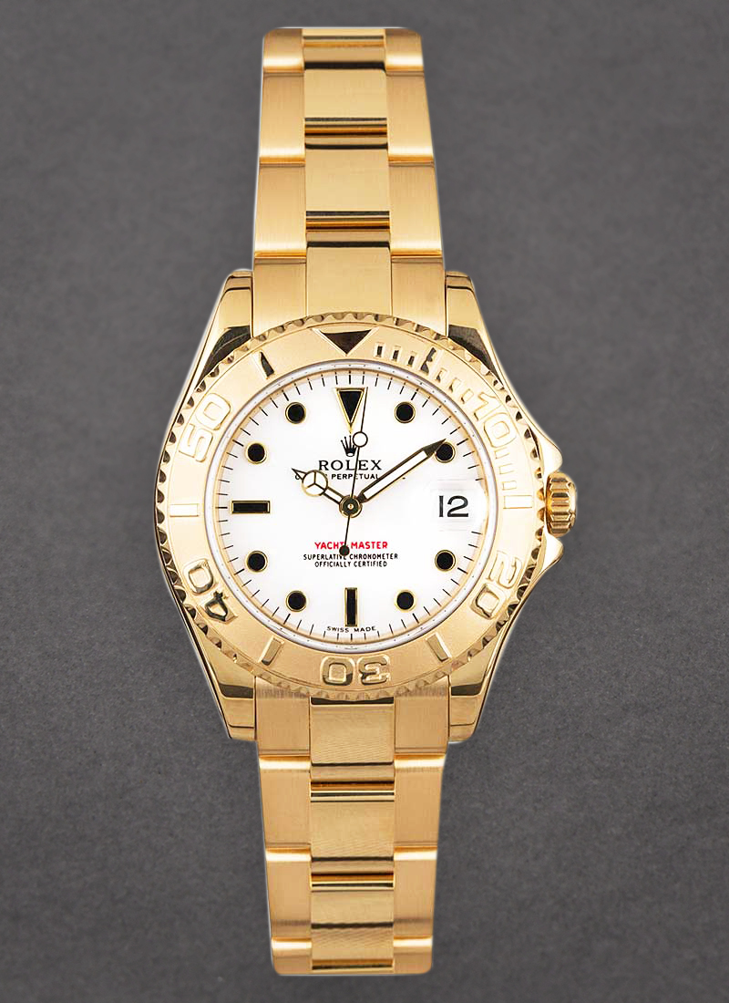 Pre-Owned Rolex Yachtmaster Mid Size 35mm in Yellow Gold