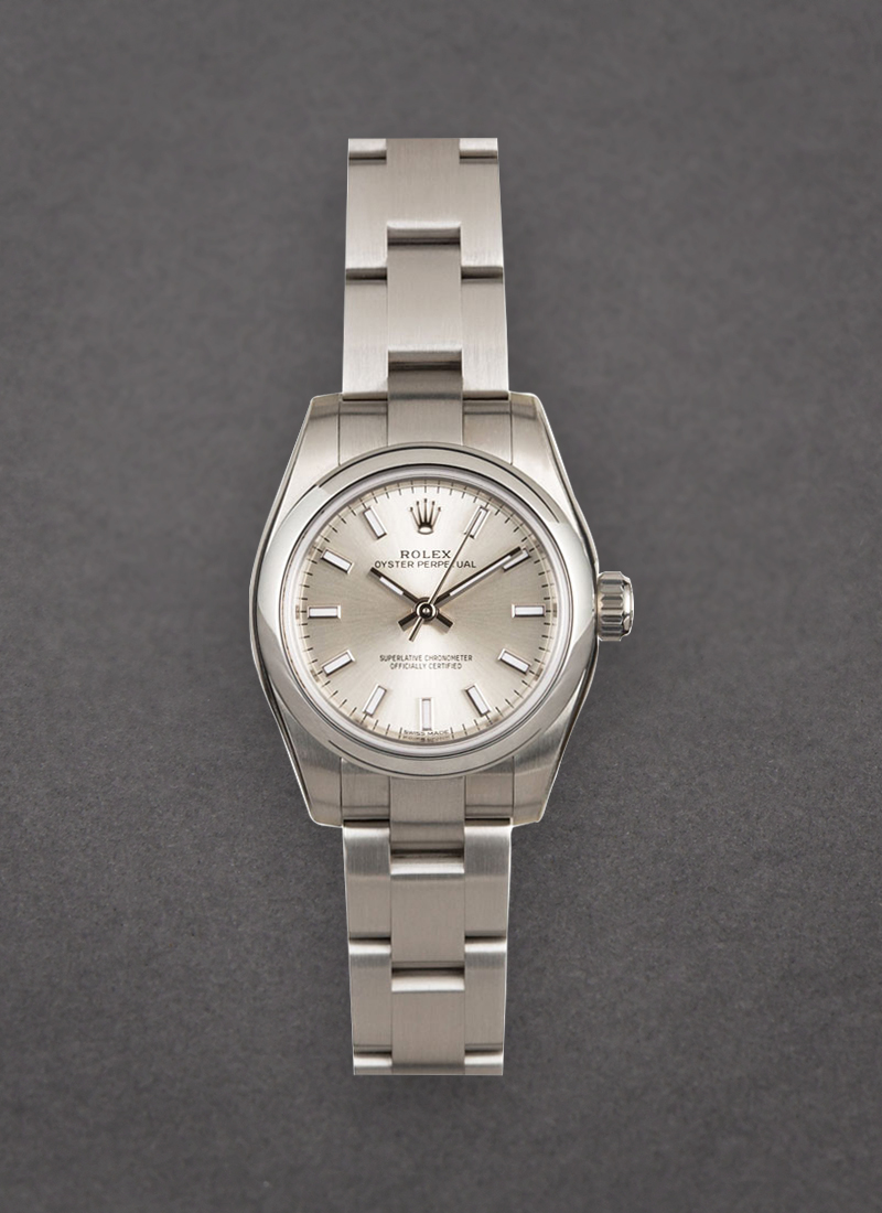 Pre-Owned Rolex Ladies Oyster Perpetual No Date in Steel with Smooth Bezel