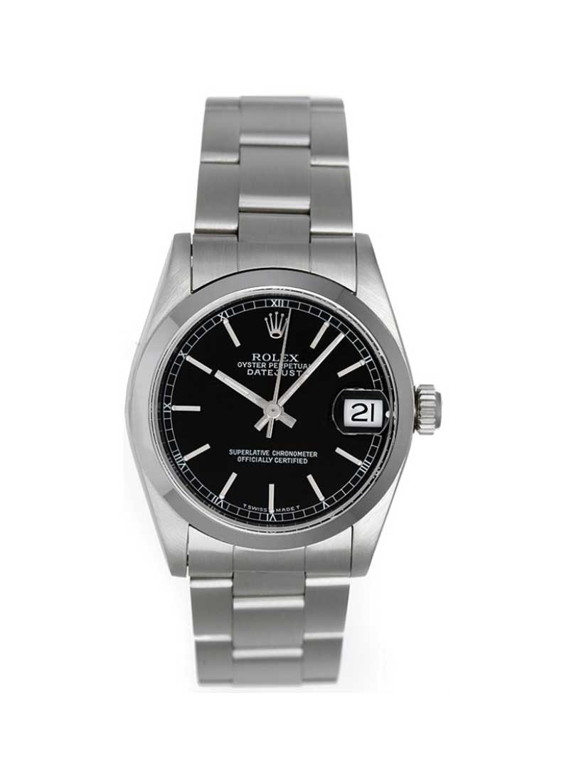 Pre-Owned Rolex Datejust Midsize in Steel with Smooth Bezel