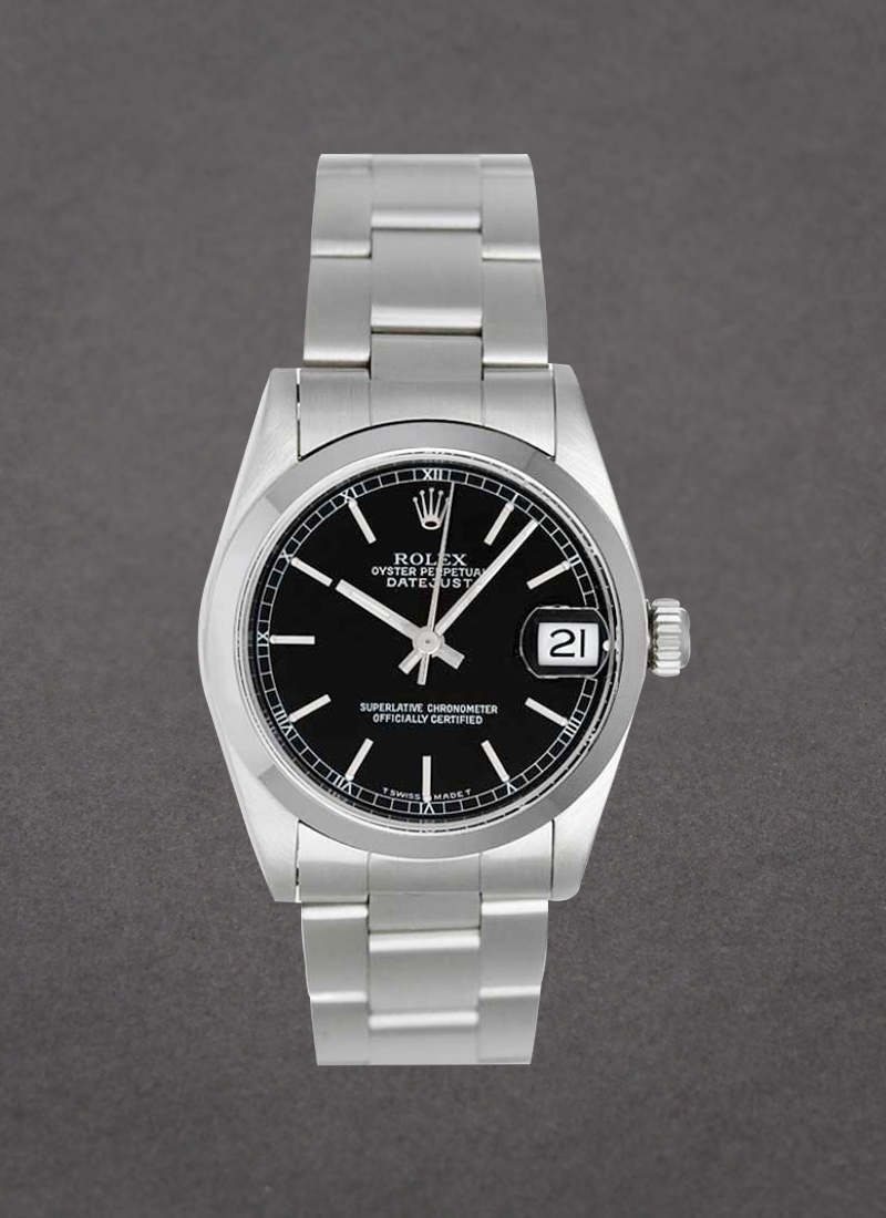 Pre-Owned Rolex Datejust Midsize in Steel with Smooth Bezel