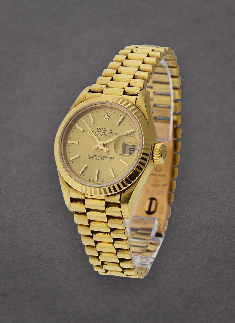 Pre-Owned Rolex President in Yellow Gold with Fluted Bezel