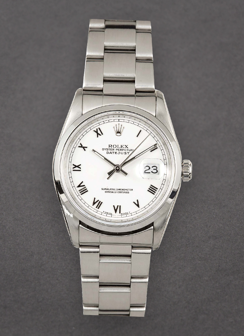 Pre-Owned Rolex Datejust 36mm in Steel with Smooth Bezel