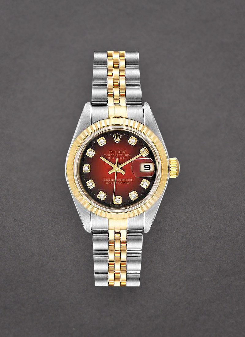 Pre-Owned Rolex Datejust 26mm in Steel with Yellow Gold Fluted Bezel