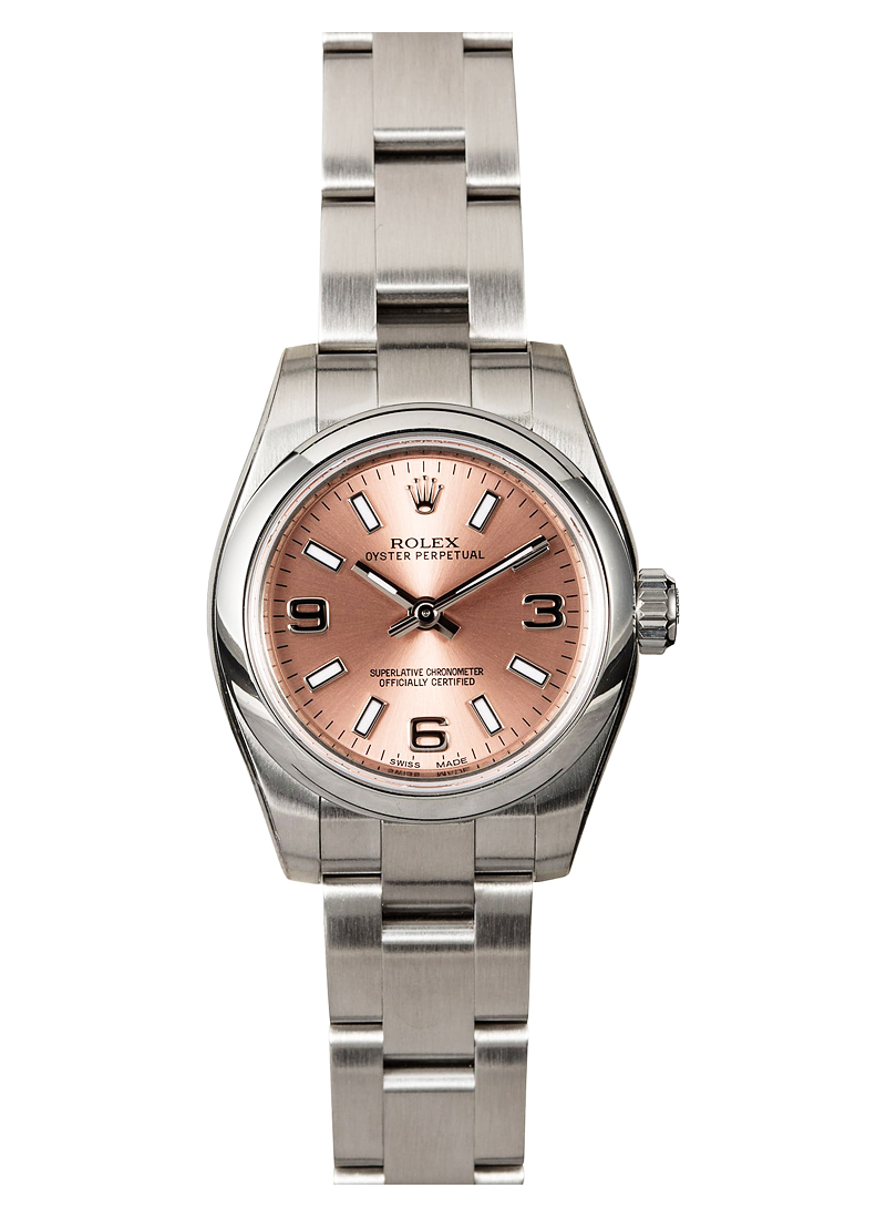 Pre-Owned Rolex Oyster Perpetual Ladies No Date in Steel with Smooth Bezel