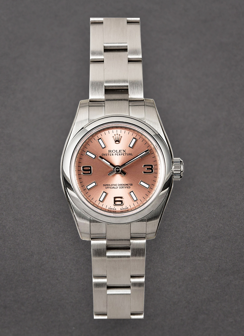 Pre-Owned Rolex Oyster Perpetual Ladies No Date in Steel with Smooth Bezel