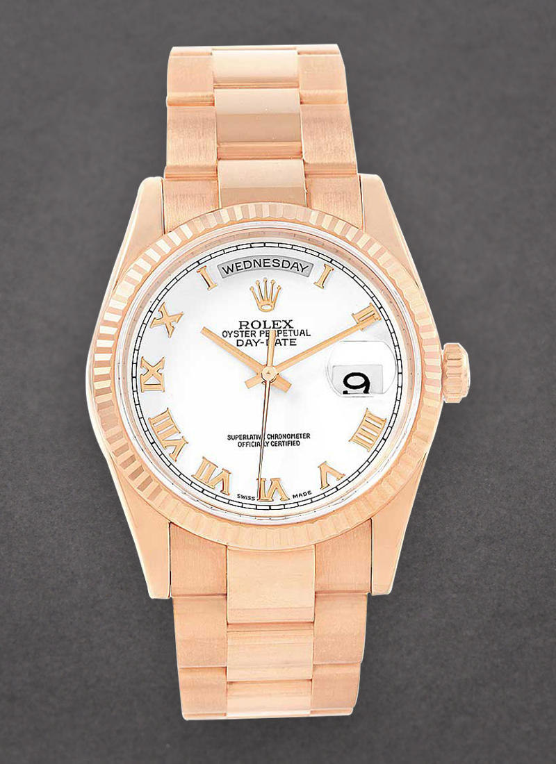 Pre-Owned Rolex President - Day Date - 36mm - Rose Gold - Fluted Bezel