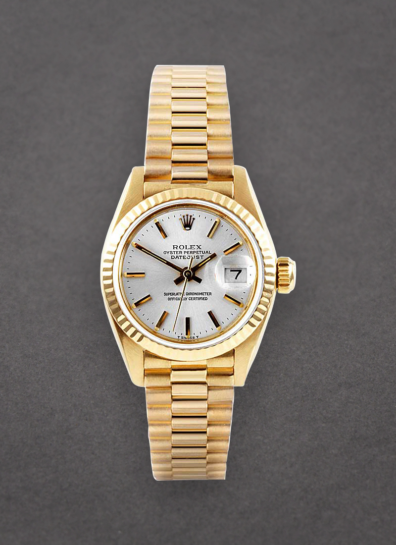 Pre-Owned Rolex Datejust Ladies in Yellow Gold with Fluted Bezel