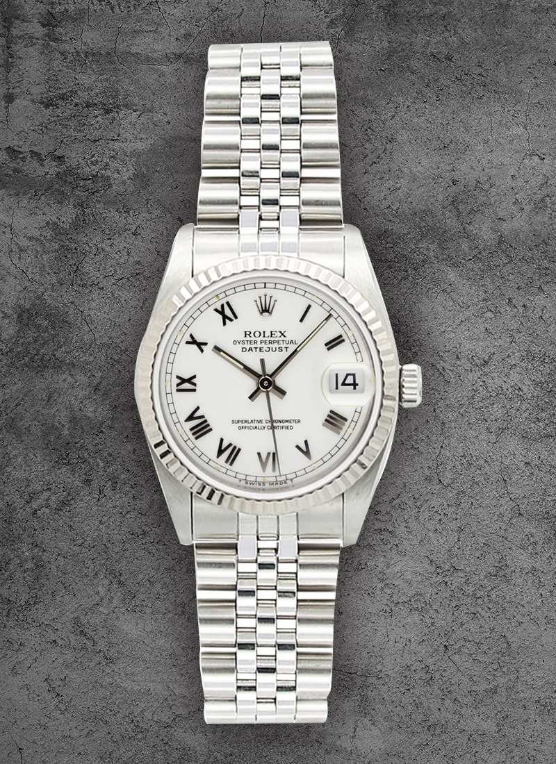 Pre-Owned Rolex Mid Size - Datejust - steel - Fluted Bezel