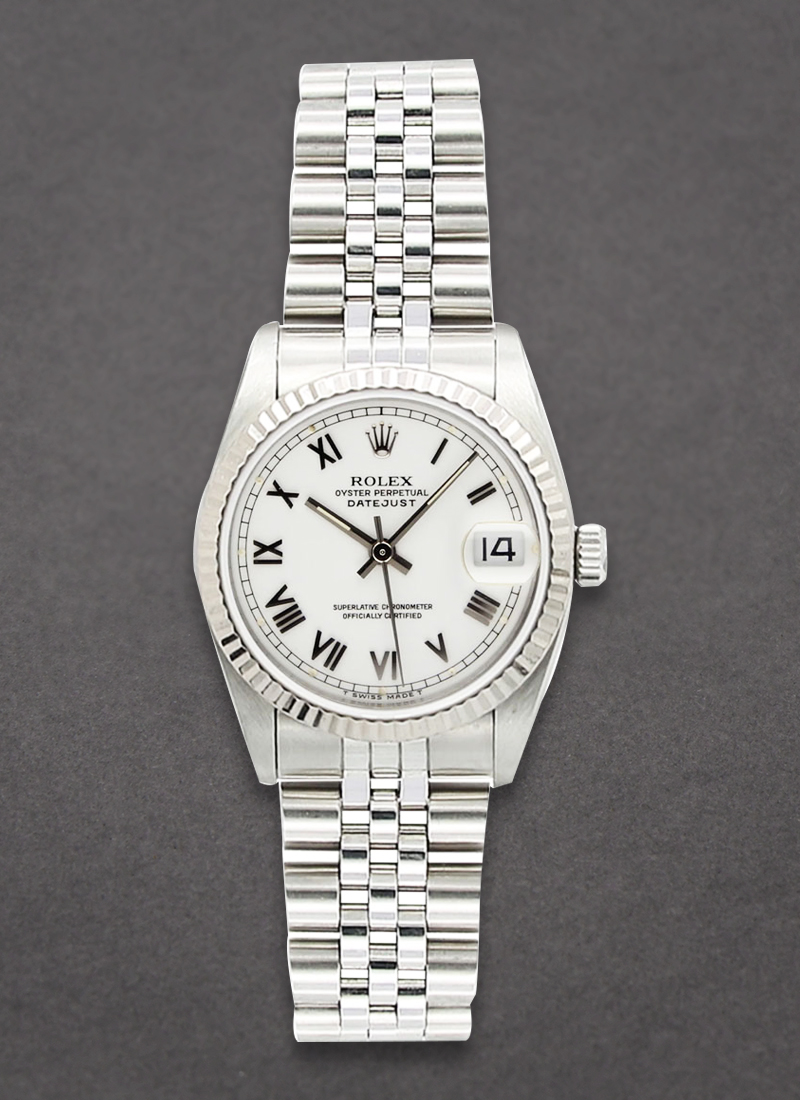 Pre-Owned Rolex Mid Size - Datejust - steel - Fluted Bezel