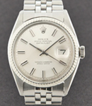 Vintage Datejust 36mm in Steel with Fluted Bezel On Steel Jubilee Bracelet with Silver Index Dial