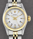 Ladies Oyster Perpetual 26mm - Fluted Bezel on Jubilee Bracelet with White Roman Stick Dial