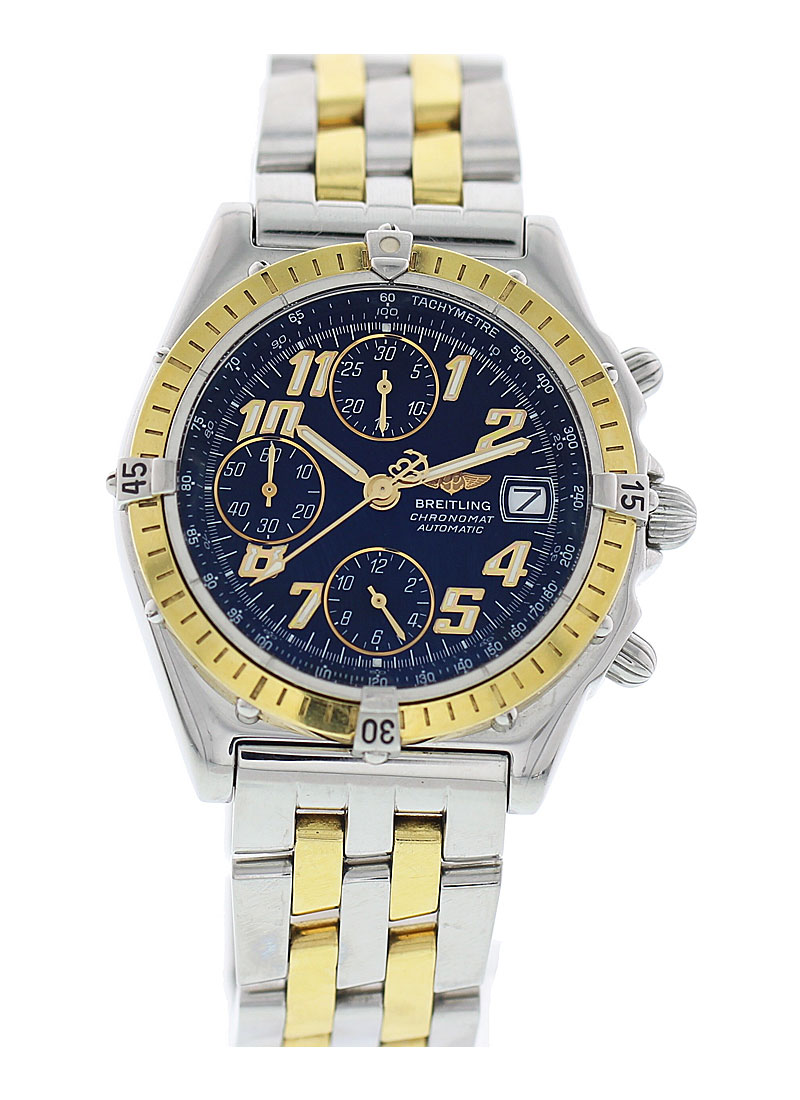 Breitling Chronomat Evolution 39mm Automatic in Steel and Yellow Gold Bezel