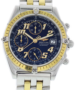 Chronomat Evolution 39mm Automatic in Steel and Yellow Gold Bezel on 2-Tone Bracelet with Black Dial