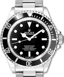 Submariner 40mm No Date in Steel with Black Bezel on Oyster Bracelet with Black Dial