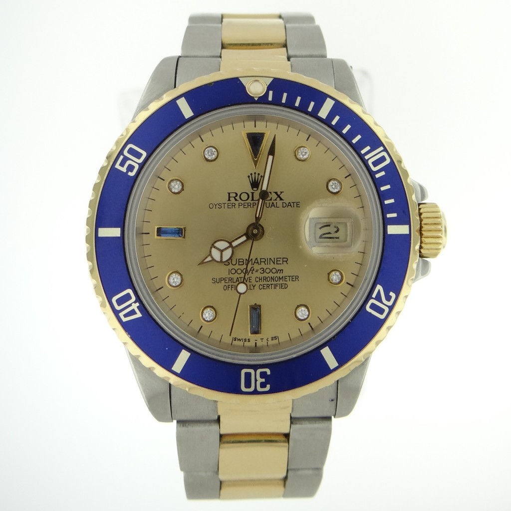 Pre-Owned Rolex Submariner 2-Tone in Steel and Yellow Gold Blue Bezel