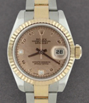 Datejust  2-Tone Ladies - 26mm -  Fluted Bezel on Jubilee Bracelet with Salmon Arabic Dial