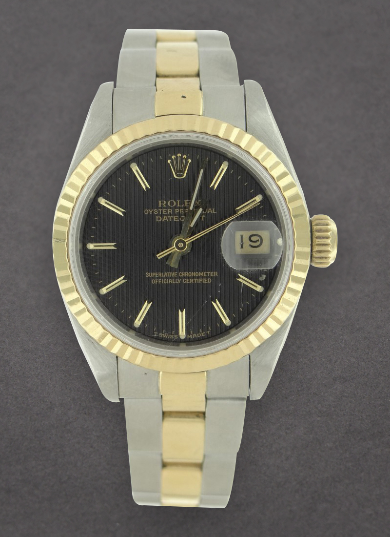 Pre-Owned Rolex Ladies 2-Tone Datejust in Steel with Yellow Gold Fluted Bezel