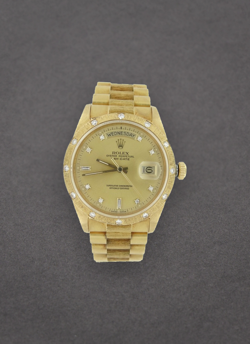 Pre-Owned Rolex Day-Date - President - Yellow Gold - Diamond Bezel - 36mm