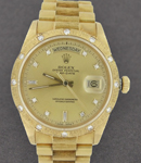 Day-Date - President - Yellow Gold - Diamond Bezel - 36mm on President Bracelet - Champagne Diamond Dial