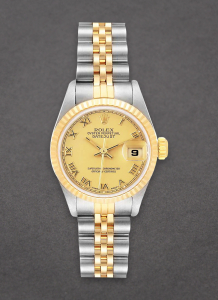 Pre-Owned Rolex 69173 Datejust in Steel and Yellow Gold with Fluted Bezel 69173