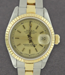 Ladies 2-Tone Datejust 26mm on Oyster Bracelet with Champagne Stick Dial