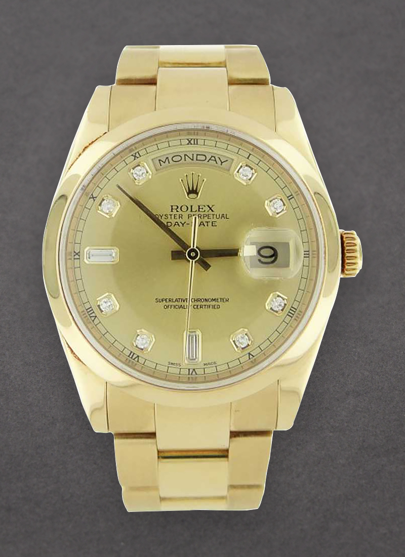 Pre-Owned Rolex Day Date President 36mm in Yellow Gold with Domed Bezel