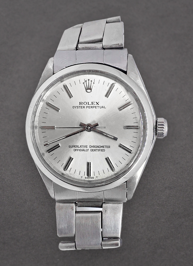 Pre-Owned Rolex Oyster Perpetual No Date 34mm in Steel with Smooth Bezel