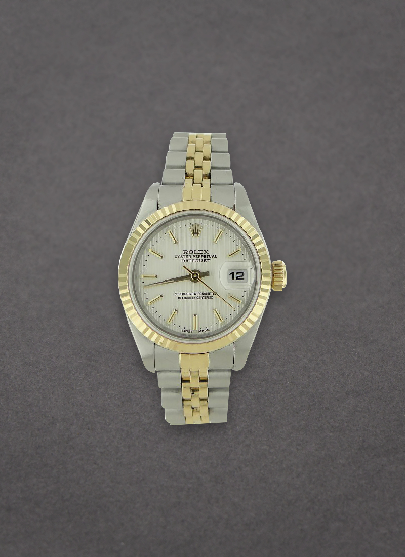 Pre-Owned Rolex Datejust Ladies in Steel with Yellow Gold Fluted Bezel