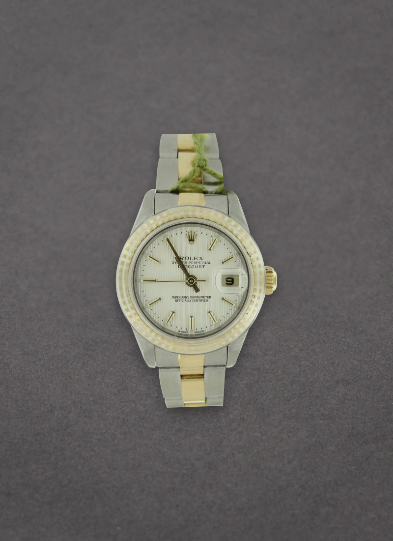 Pre-Owned Rolex Datejust Ladies in Steel with Yellow Gold Fluted Bezel