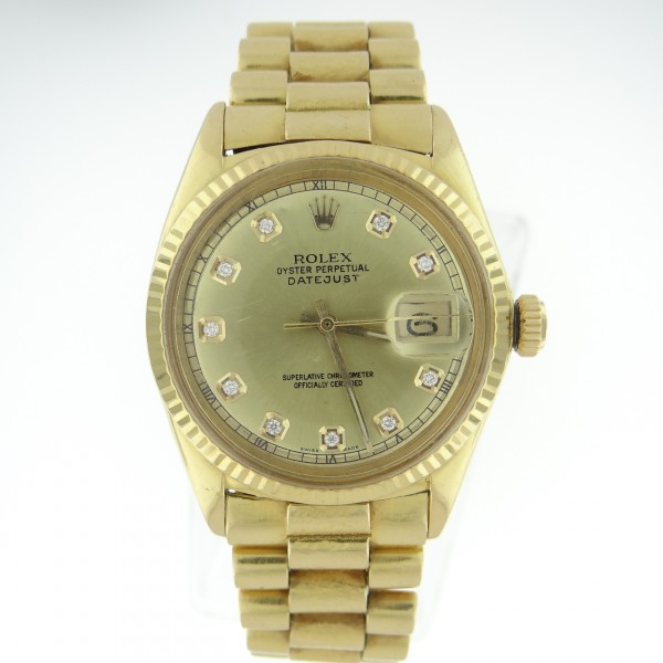 Pre-Owned Rolex Datejust in Yellow Gold  with Fluted Bezel