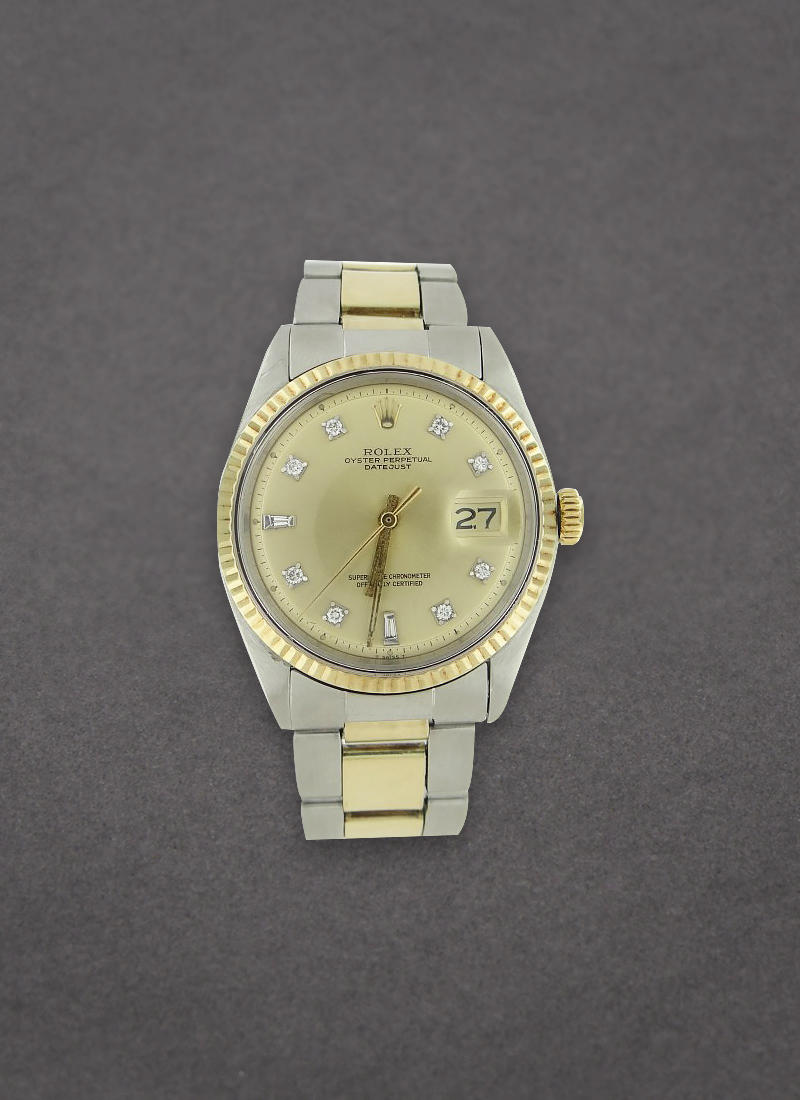 Pre-Owned Rolex Men's 2-Tone Datejust 36mm with Yellow Gold Fluted Bezel