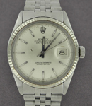 Datejust 36mm in Steel with Fluted Bezel On Steel Jubilee Bracelet with White Index Dial